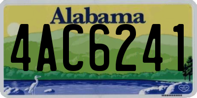 AL license plate 4AC6241