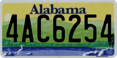 AL license plate 4AC6254