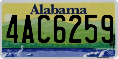 AL license plate 4AC6259