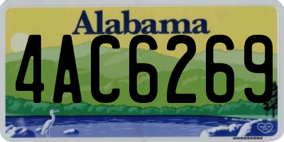 AL license plate 4AC6269
