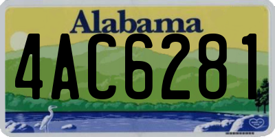 AL license plate 4AC6281