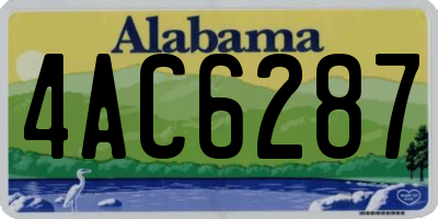 AL license plate 4AC6287