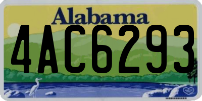 AL license plate 4AC6293
