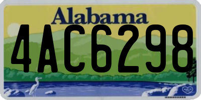 AL license plate 4AC6298