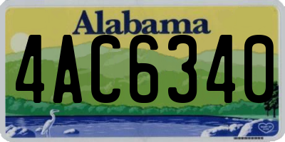 AL license plate 4AC6340