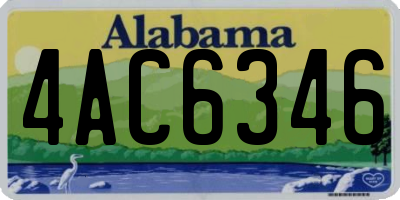 AL license plate 4AC6346