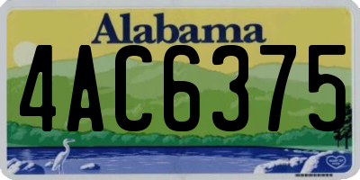AL license plate 4AC6375