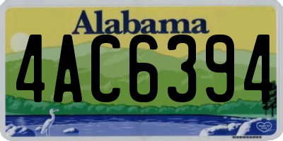 AL license plate 4AC6394