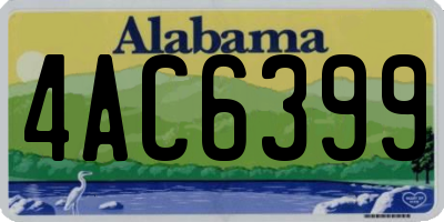 AL license plate 4AC6399