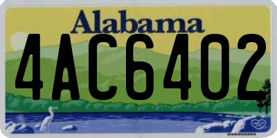 AL license plate 4AC6402