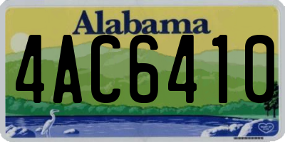 AL license plate 4AC6410