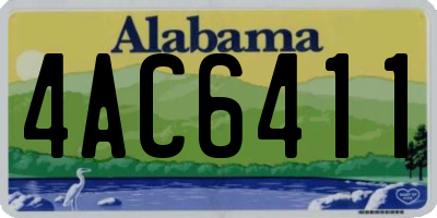AL license plate 4AC6411