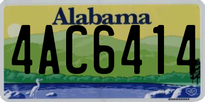 AL license plate 4AC6414