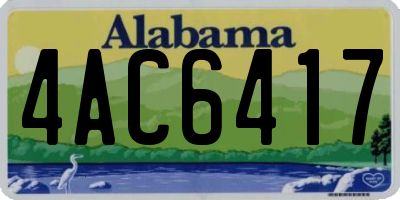 AL license plate 4AC6417