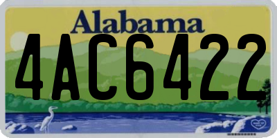 AL license plate 4AC6422