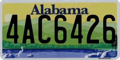AL license plate 4AC6426
