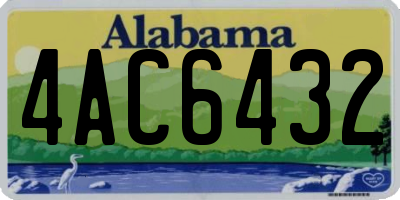 AL license plate 4AC6432