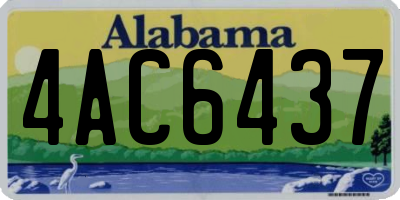 AL license plate 4AC6437