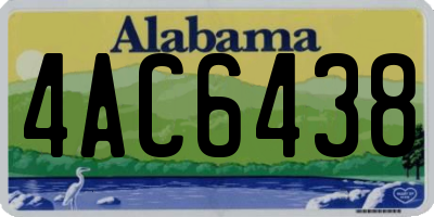 AL license plate 4AC6438