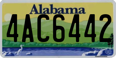 AL license plate 4AC6442