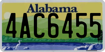 AL license plate 4AC6455