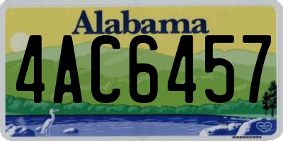 AL license plate 4AC6457