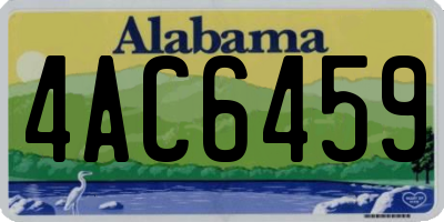 AL license plate 4AC6459
