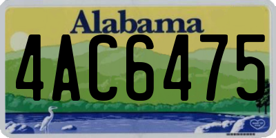 AL license plate 4AC6475
