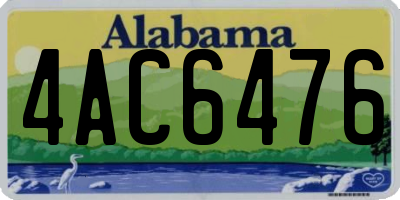 AL license plate 4AC6476