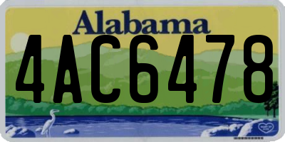 AL license plate 4AC6478