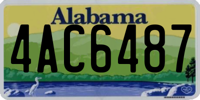 AL license plate 4AC6487