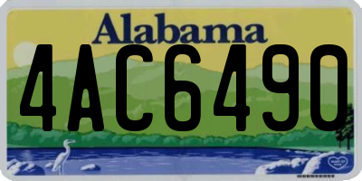 AL license plate 4AC6490
