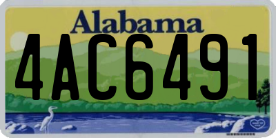 AL license plate 4AC6491