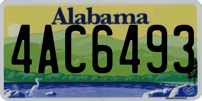 AL license plate 4AC6493