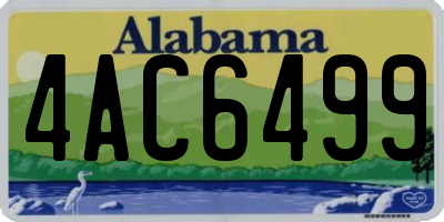 AL license plate 4AC6499