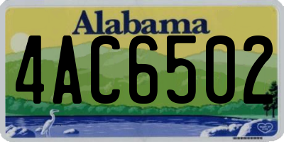 AL license plate 4AC6502