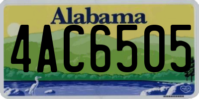 AL license plate 4AC6505