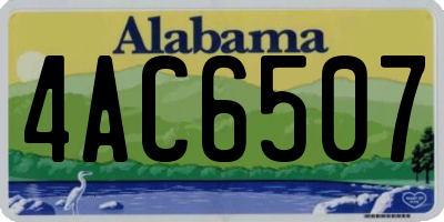 AL license plate 4AC6507