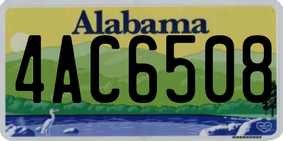 AL license plate 4AC6508