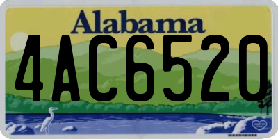 AL license plate 4AC6520
