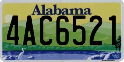 AL license plate 4AC6521