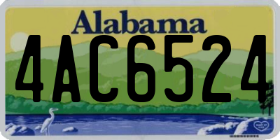 AL license plate 4AC6524