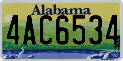 AL license plate 4AC6534