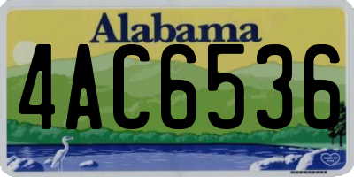 AL license plate 4AC6536