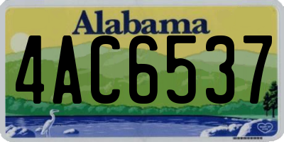 AL license plate 4AC6537