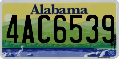 AL license plate 4AC6539