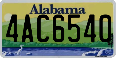 AL license plate 4AC6540