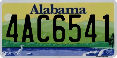 AL license plate 4AC6541