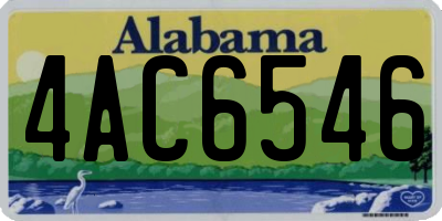 AL license plate 4AC6546