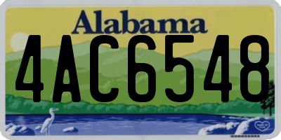 AL license plate 4AC6548